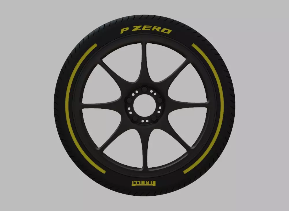 Miniature Konig Lockout Rim and Tire - 3D Print - No Textures 3D print model_0