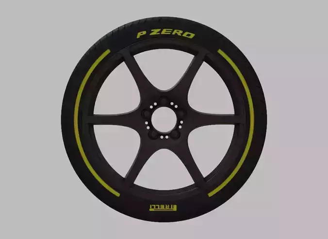 Miniature Konig Tandem Rim and Tire - 3D Print - No Textures 3D print model