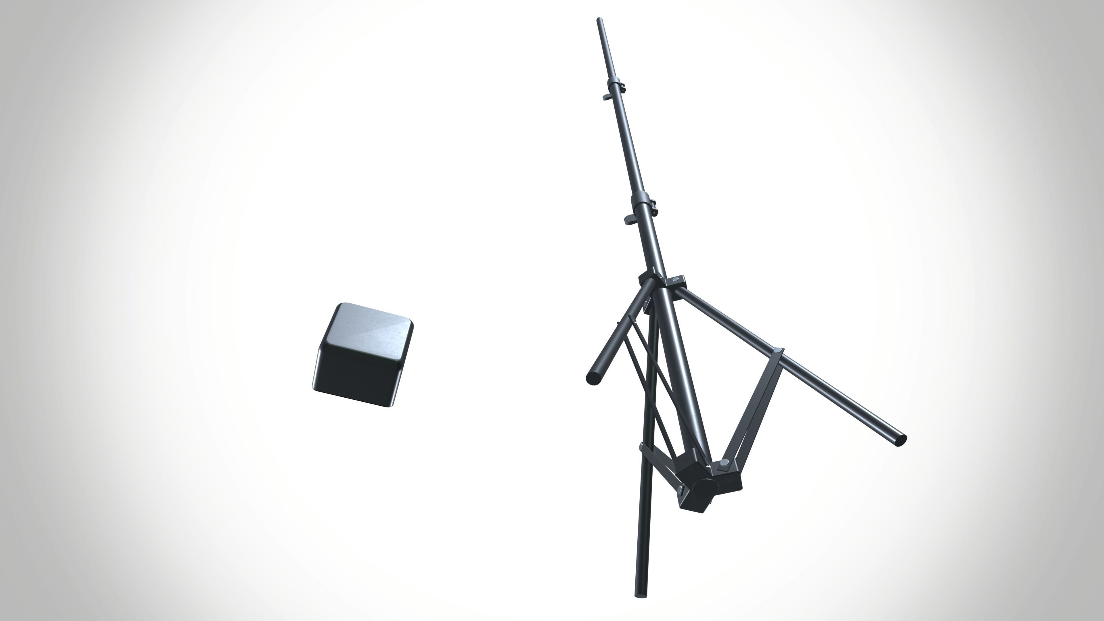 Base station with stand 3D model_7