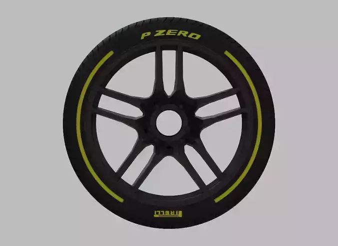 Miniature Konig Intention Rim and Tire - 3D Print - No Textures