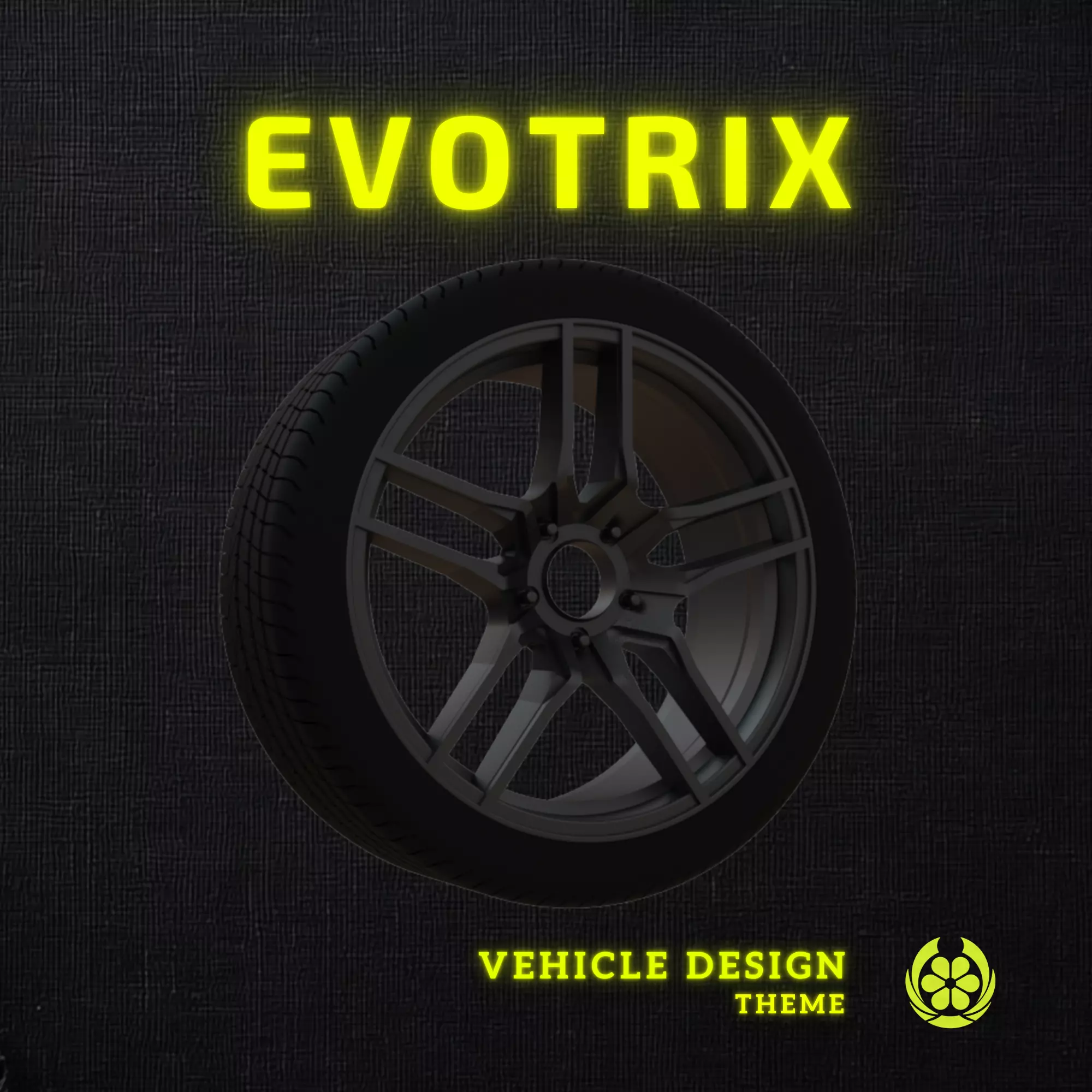 06 Konig Intention Car Rim and Tire - 3D Print 3D print model