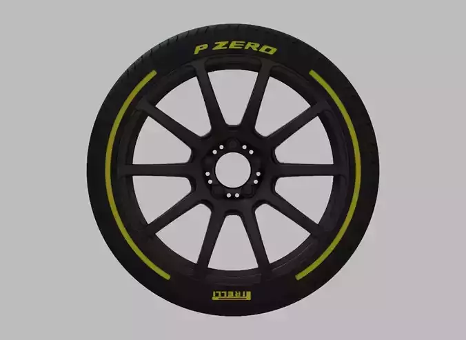 Miniature Konig Runlite Rim and Tire - 3D Print - No Textures 3D print model