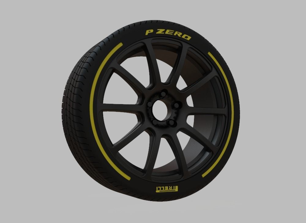Miniature Konig Runlite Rim and Tire - 3D Print - No Textures 3D print model_1