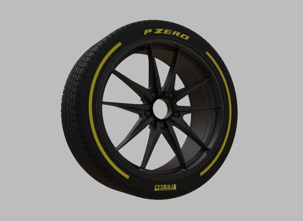 Miniature Konig Oversteer Rim and Tire - 3D Print - No Textures 3D print model_1