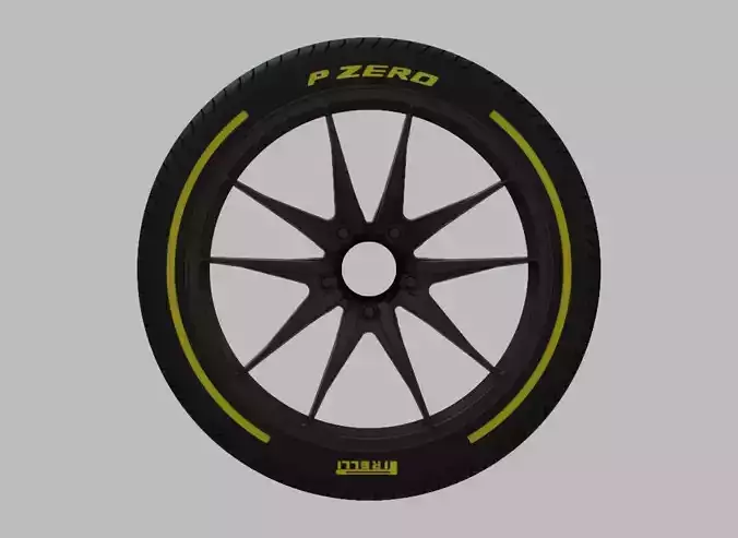 Miniature Konig Oversteer Rim and Tire - 3D Print - No Textures 3D print model