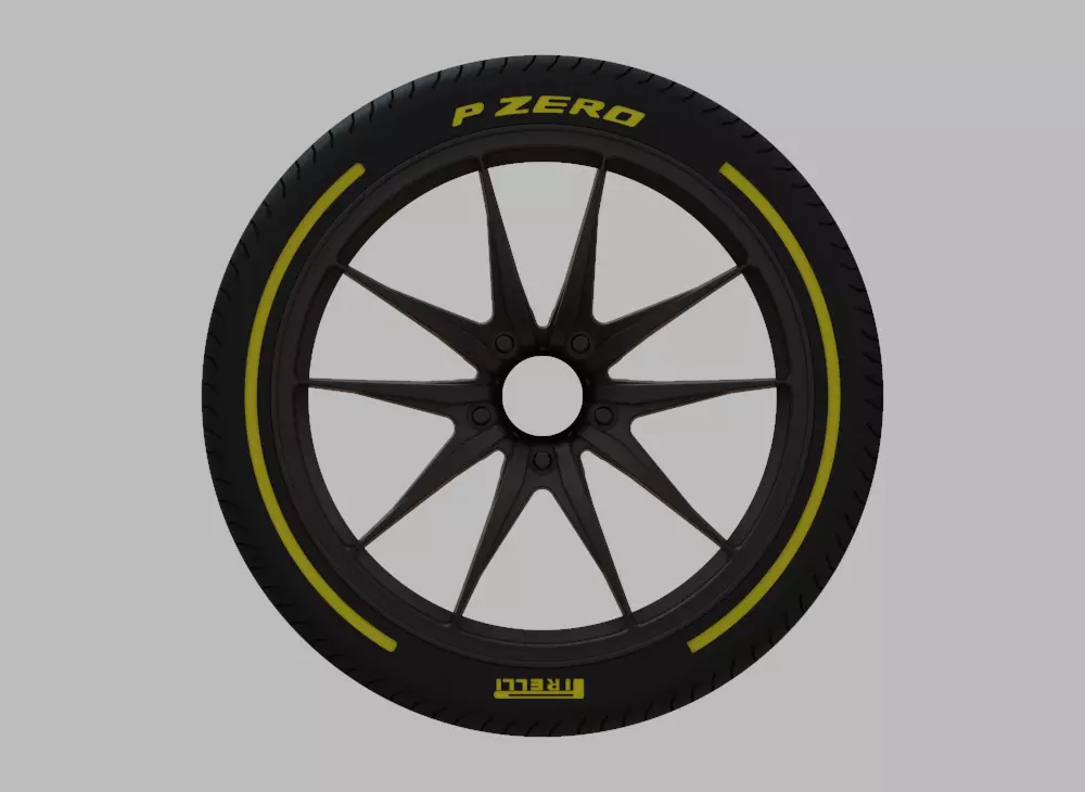 Miniature Konig Oversteer Rim and Tire - 3D Print - No Textures 3D print model_0