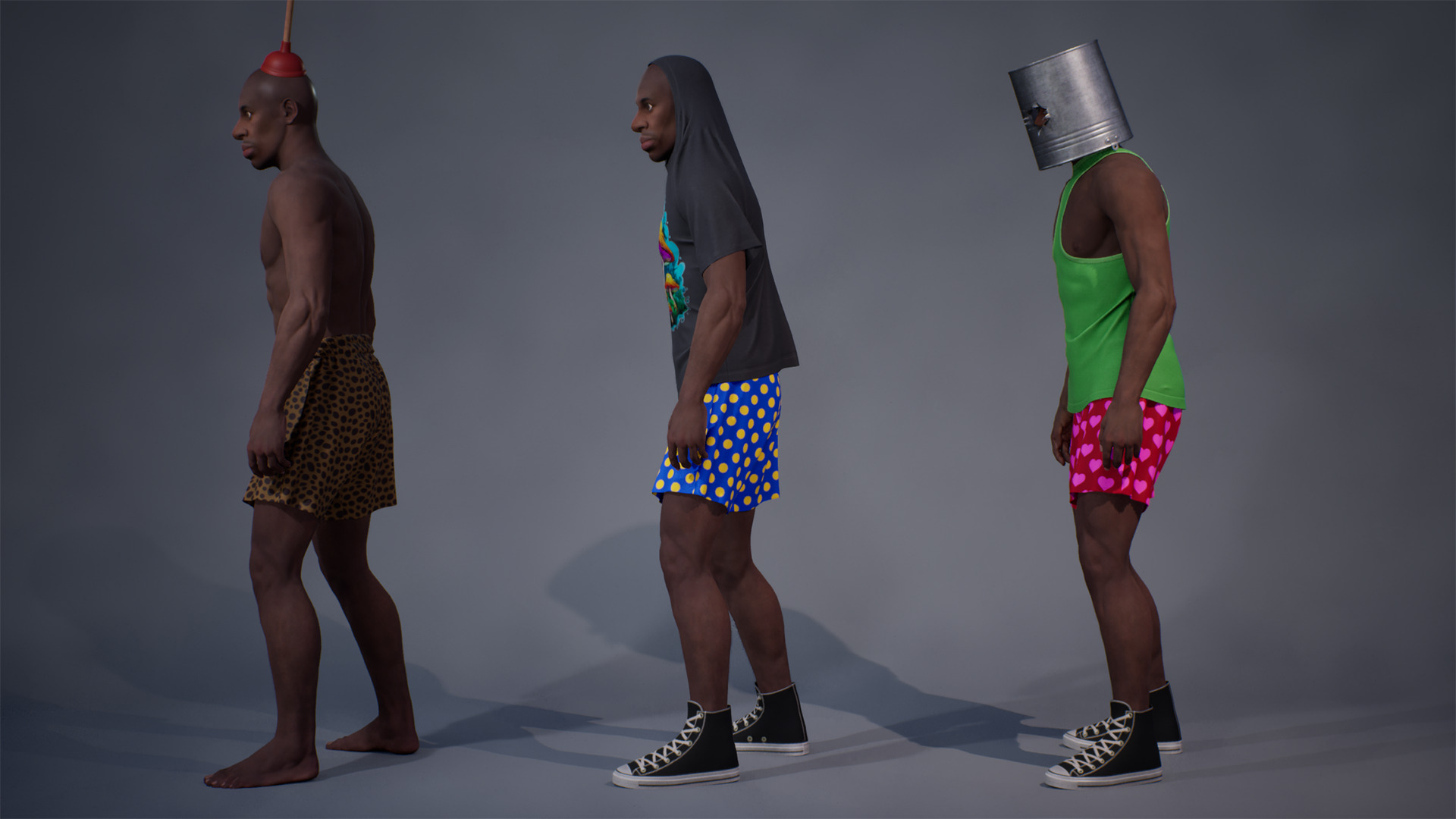 Goofy NPC Low-poly 3D model_2