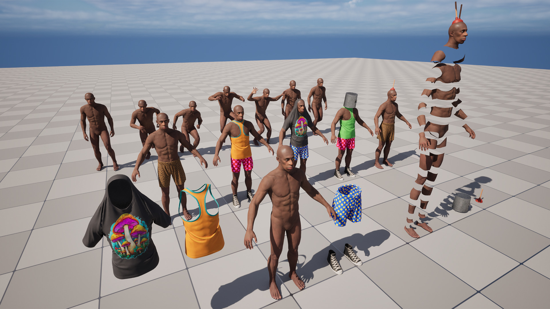 Goofy NPC Low-poly 3D model_10