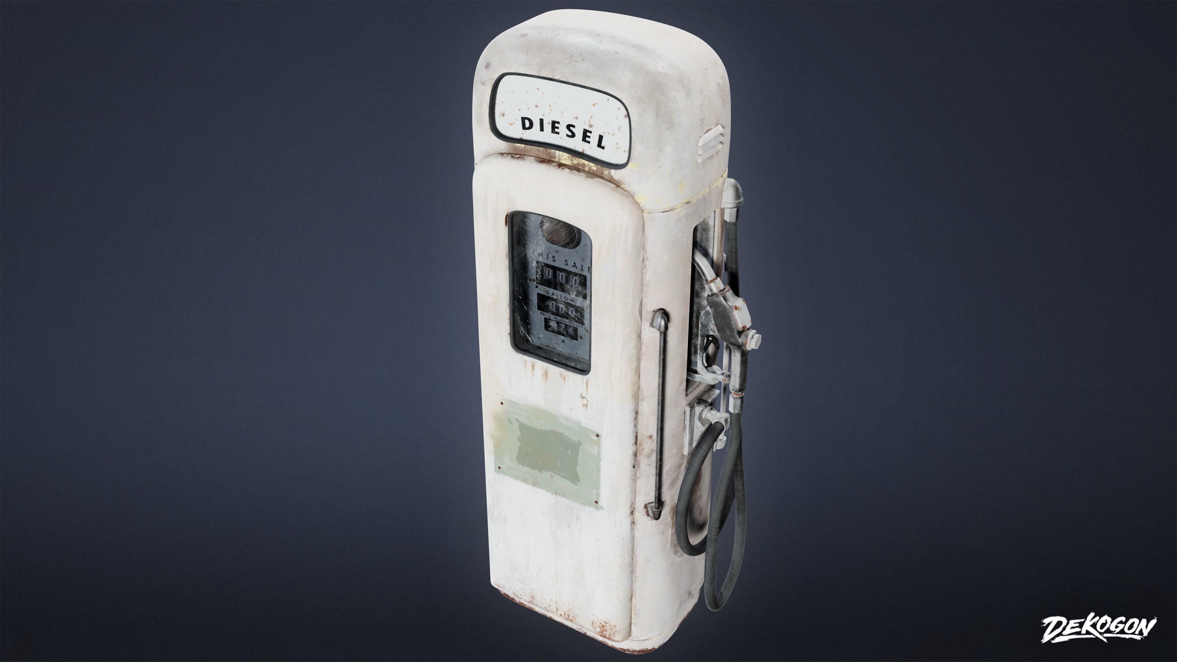 SUBURBS - Gas Pump 02 - LOW POLY AND NANITE Low-poly 3D model_6