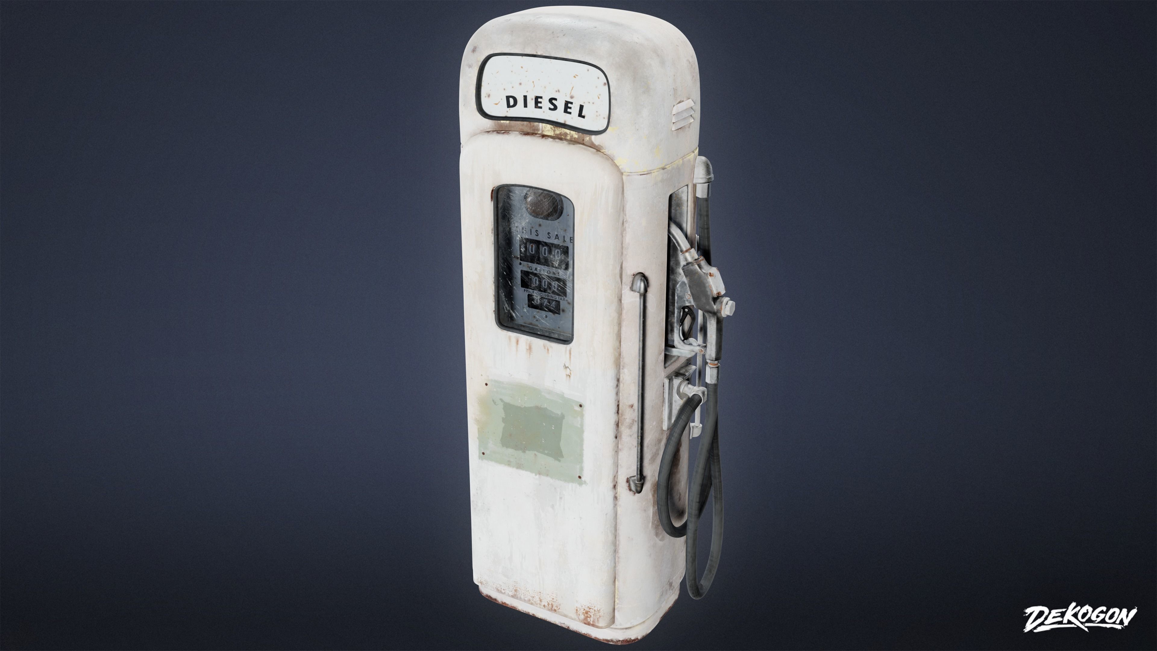 SUBURBS - Gas Pump 02 - LOW POLY AND NANITE Low-poly 3D model_3