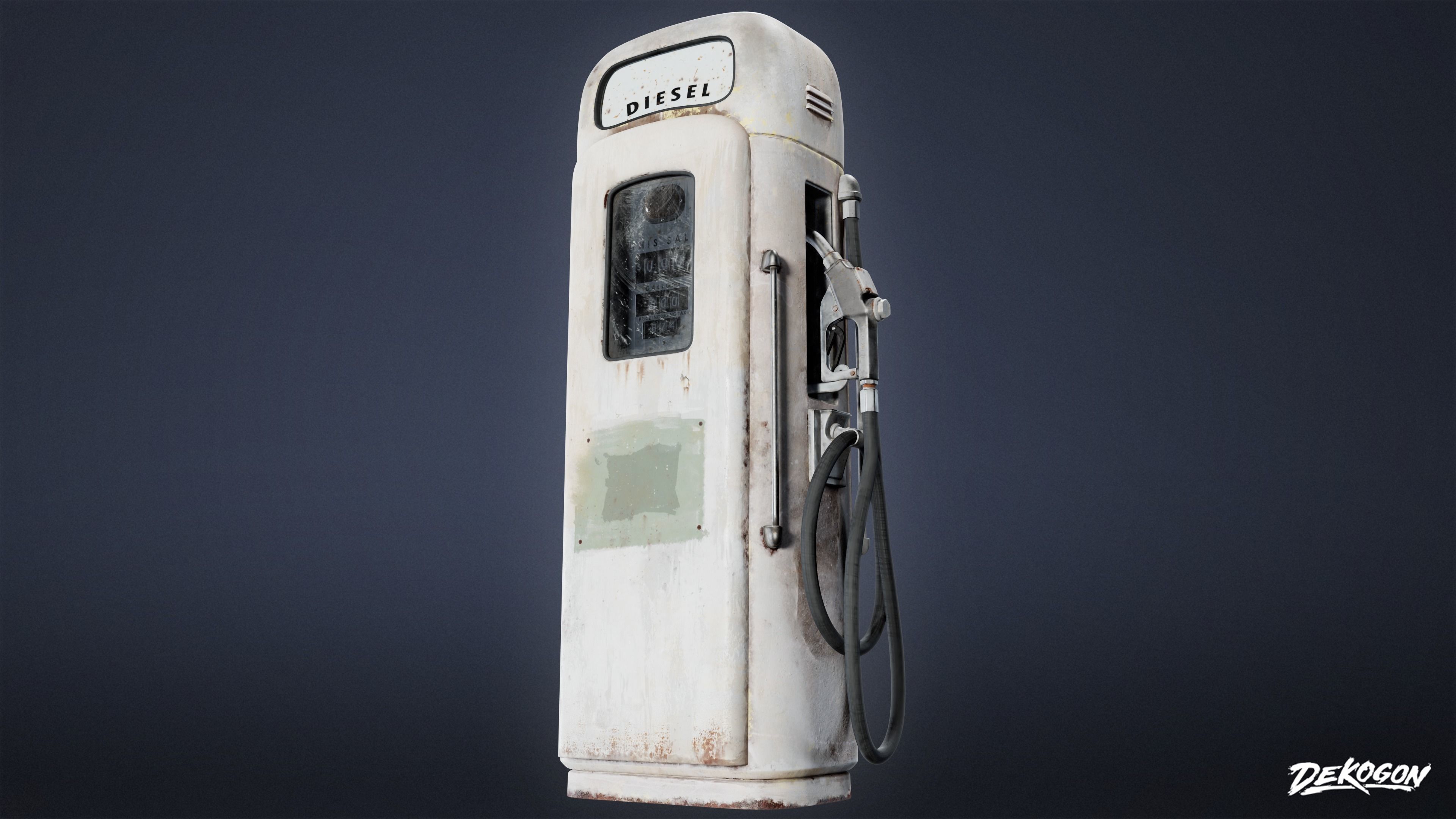 SUBURBS - Gas Pump 02 - LOW POLY AND NANITE Low-poly 3D model_4