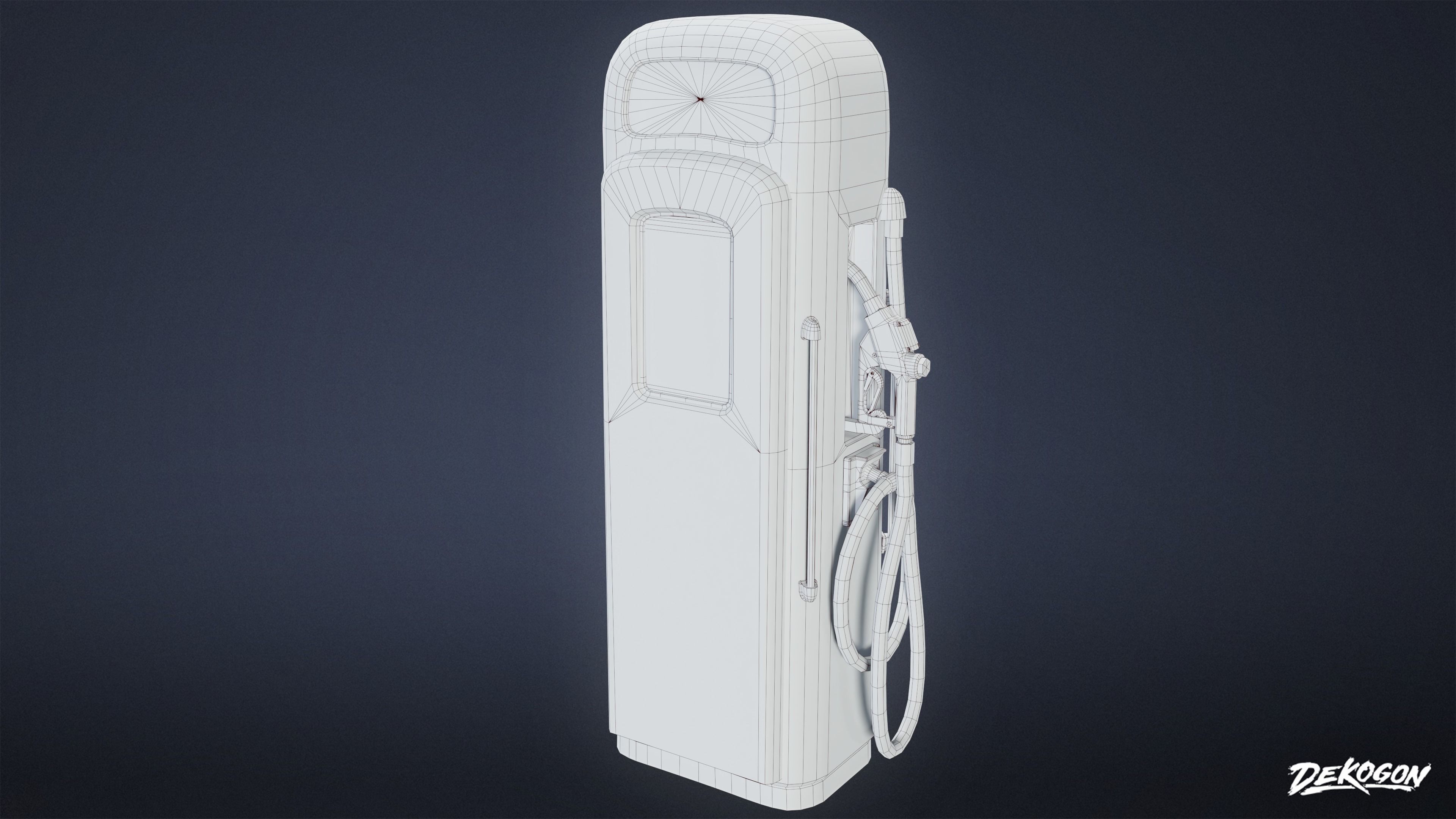 SUBURBS - Gas Pump 02 - LOW POLY AND NANITE Low-poly 3D model_7