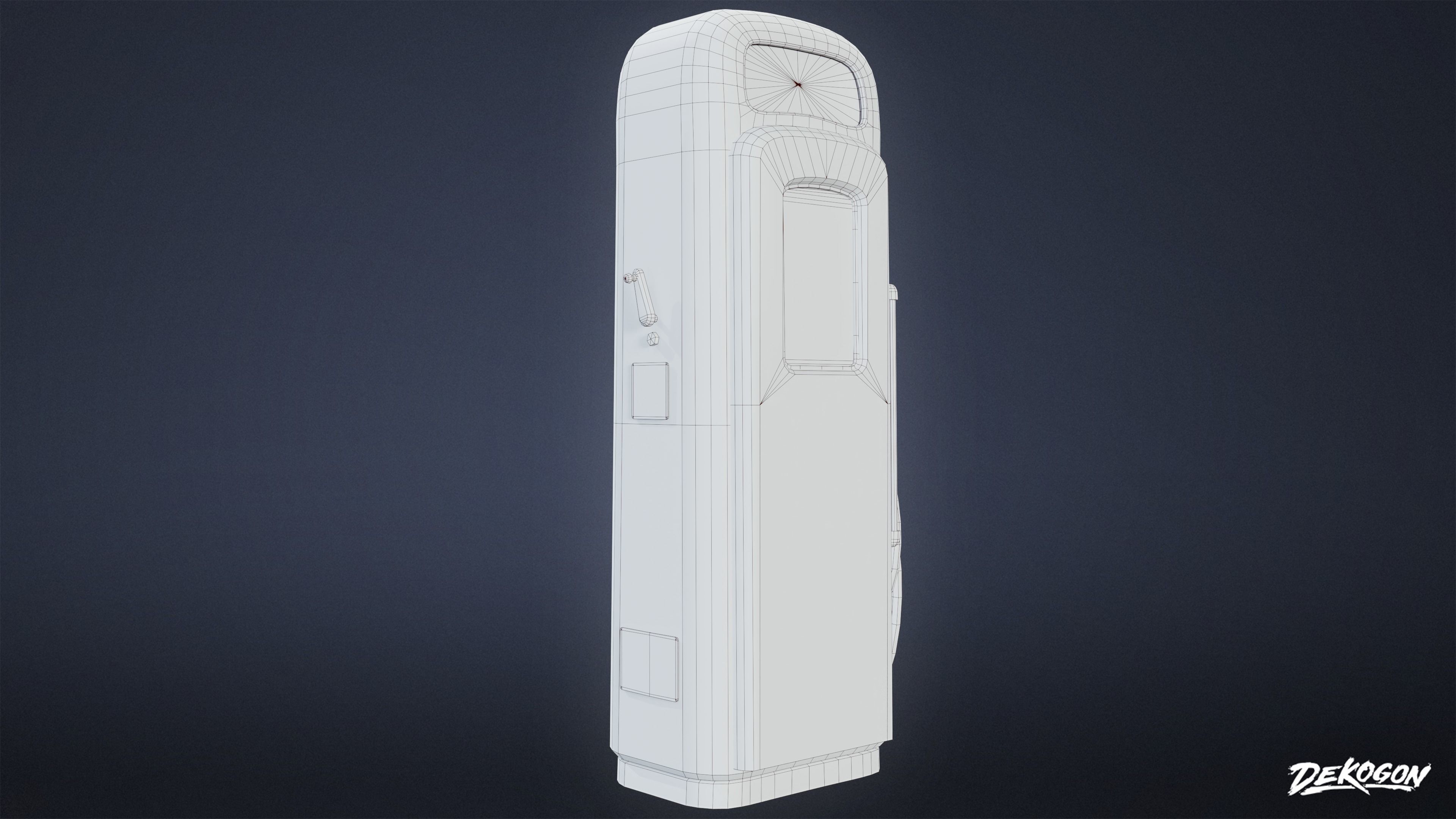 SUBURBS - Gas Pump 02 - LOW POLY AND NANITE Low-poly 3D model_9