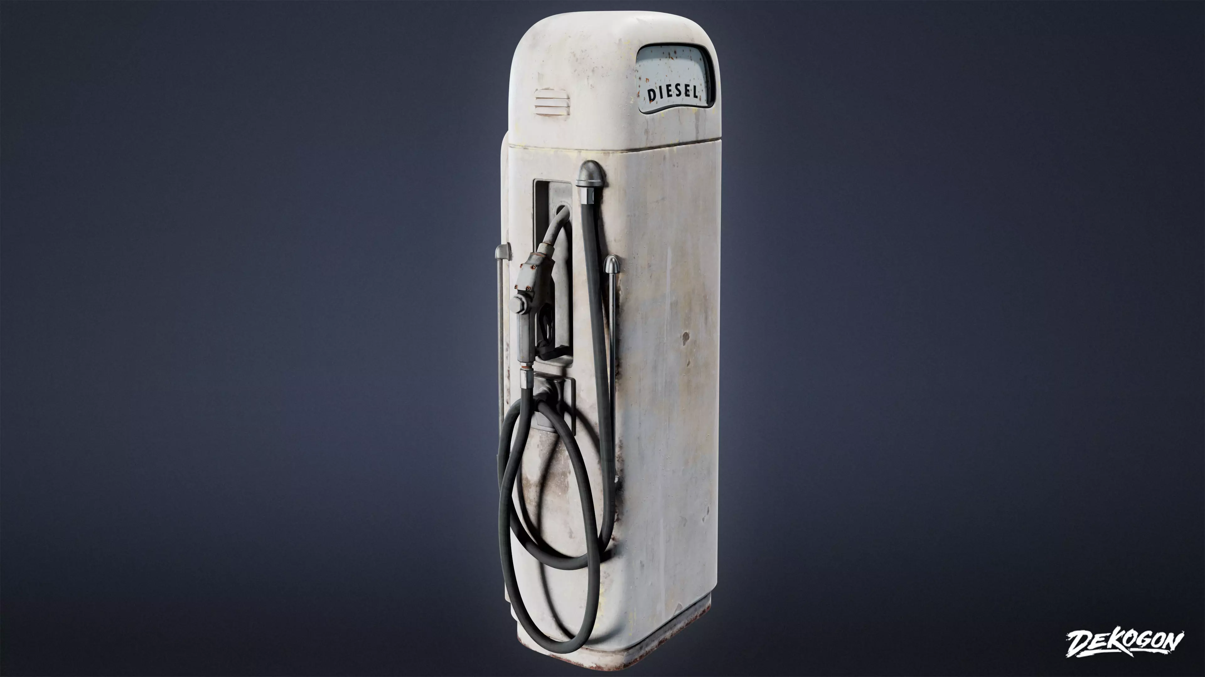 SUBURBS - Gas Pump 02 - LOW POLY AND NANITE Low-poly 3D model_0