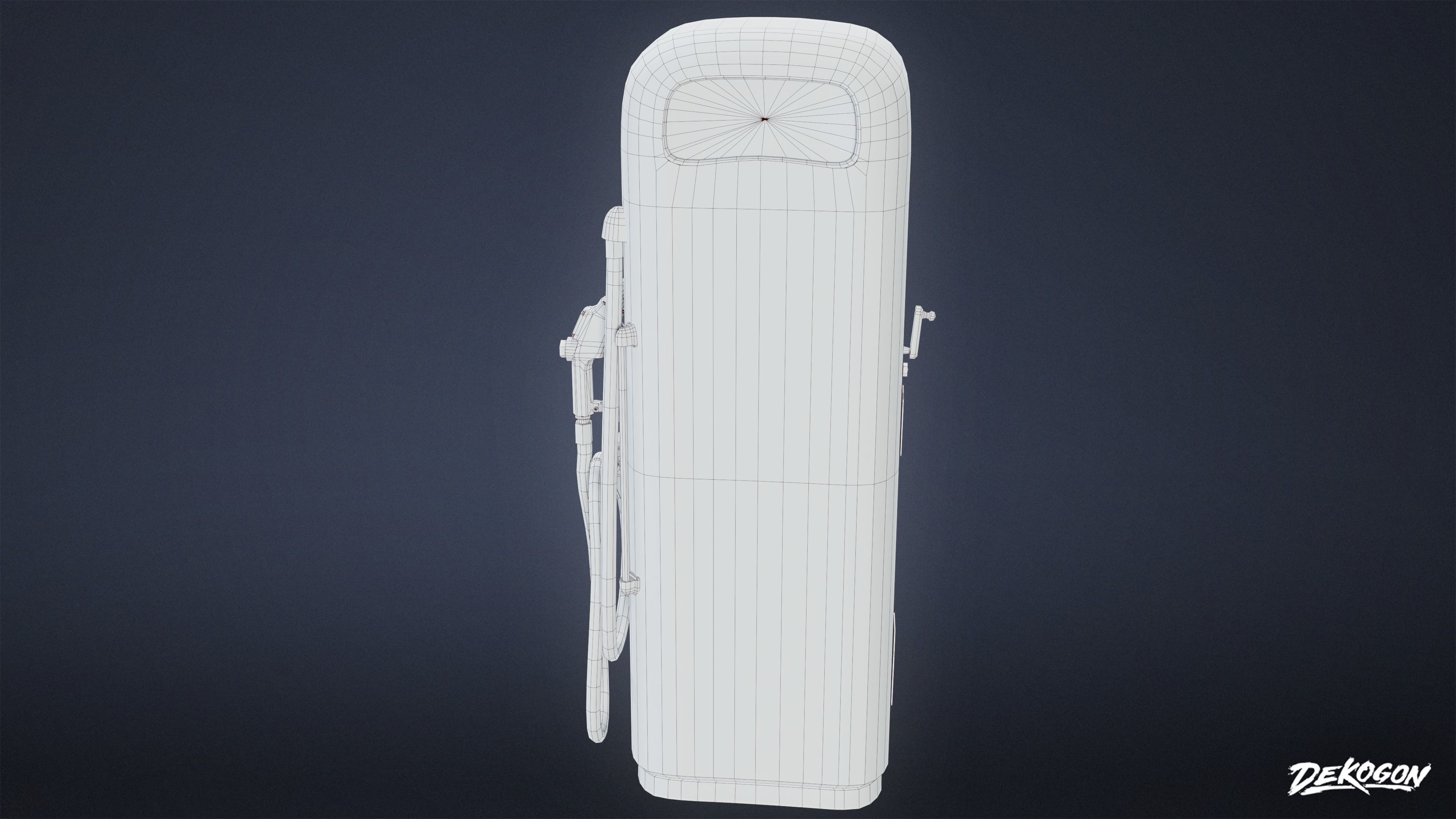 SUBURBS - Gas Pump 02 - LOW POLY AND NANITE Low-poly 3D model_8