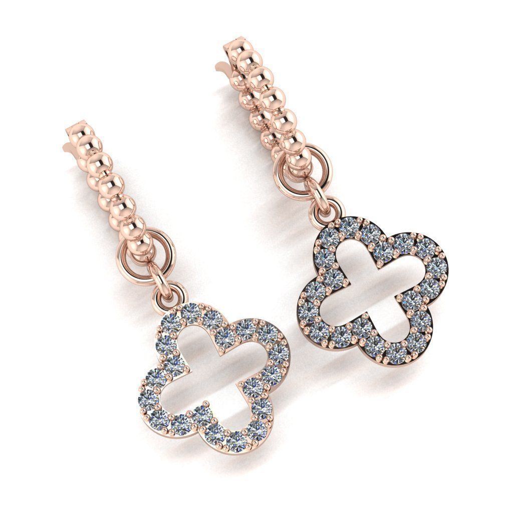 Van Cleef Earring Free 3D print model_1