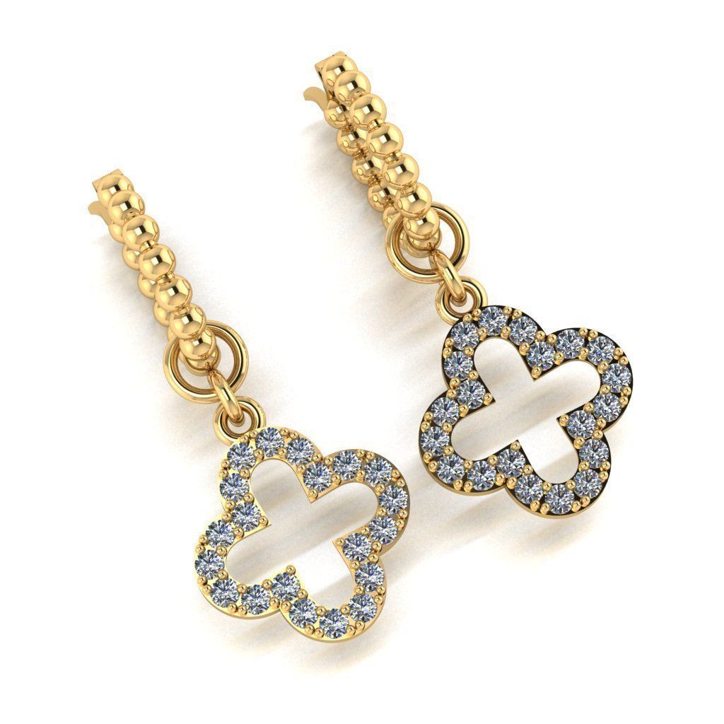 Van Cleef Earring Free 3D print model_2