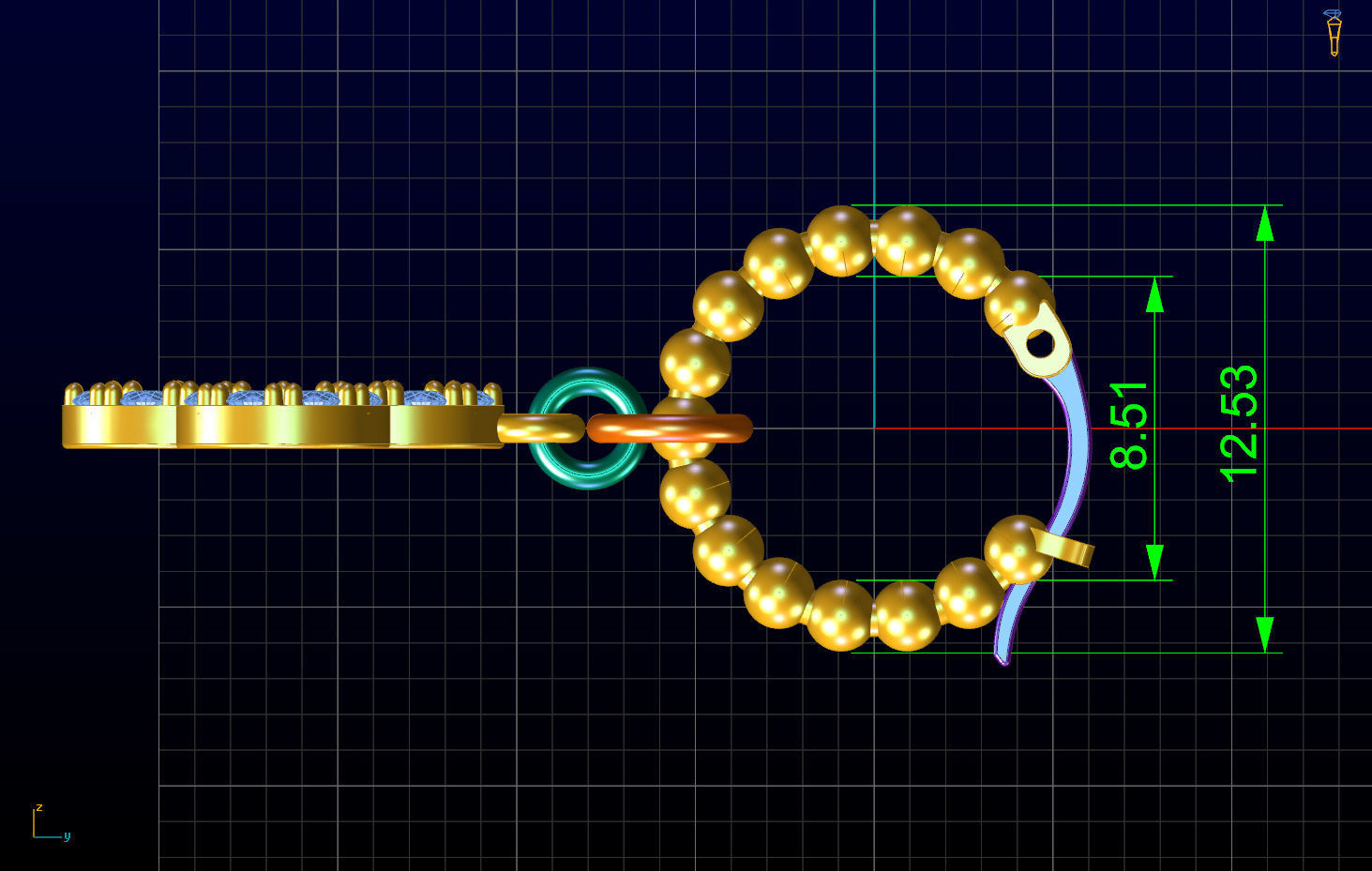 Van Cleef Earring Free 3D print model_5