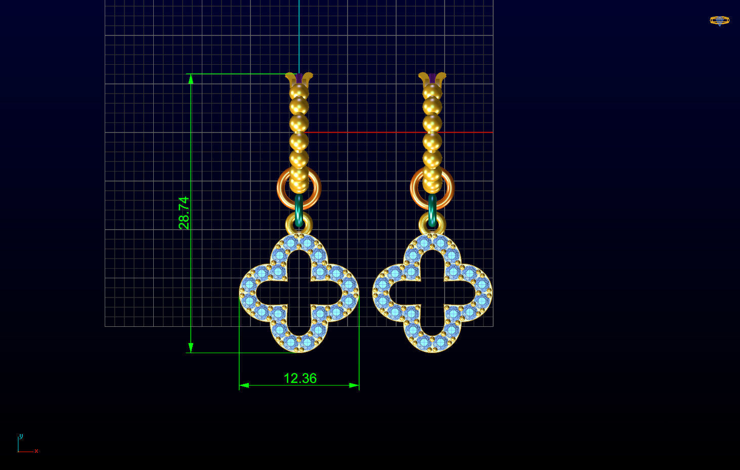 Van Cleef Earring Free 3D print model_4