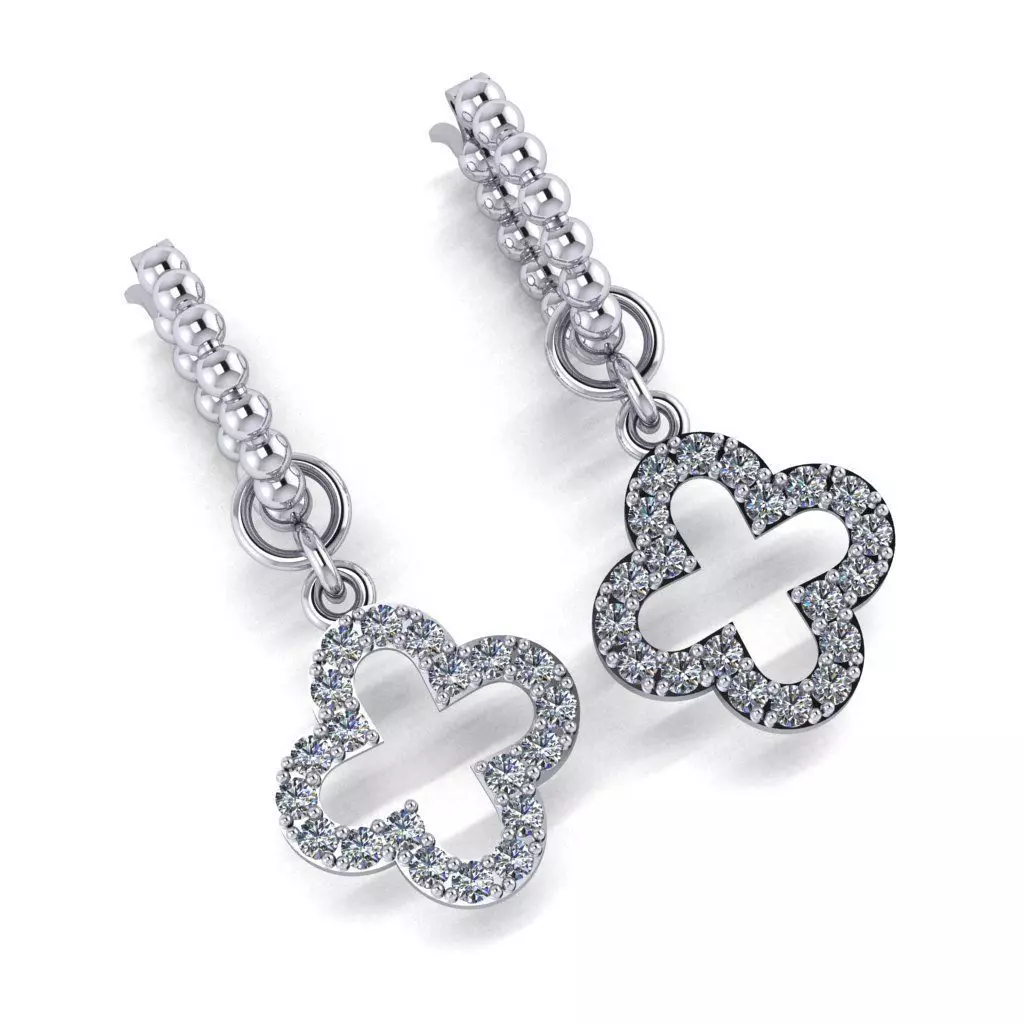 Van Cleef Earring Free 3D print model_0