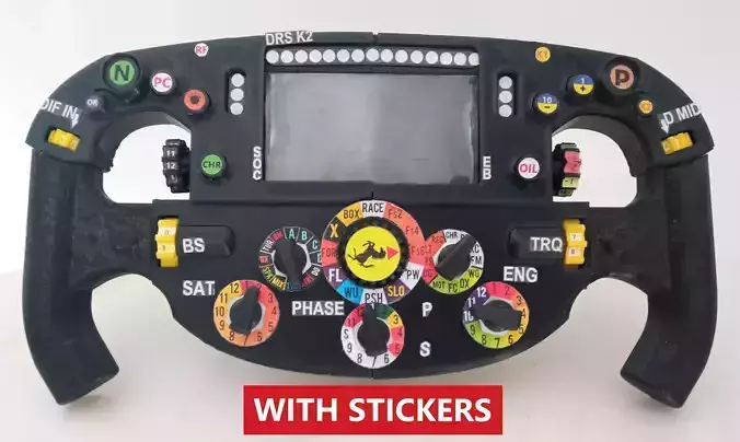 3D Printable Ferrari F1-75 Steering Wheel 3D print model