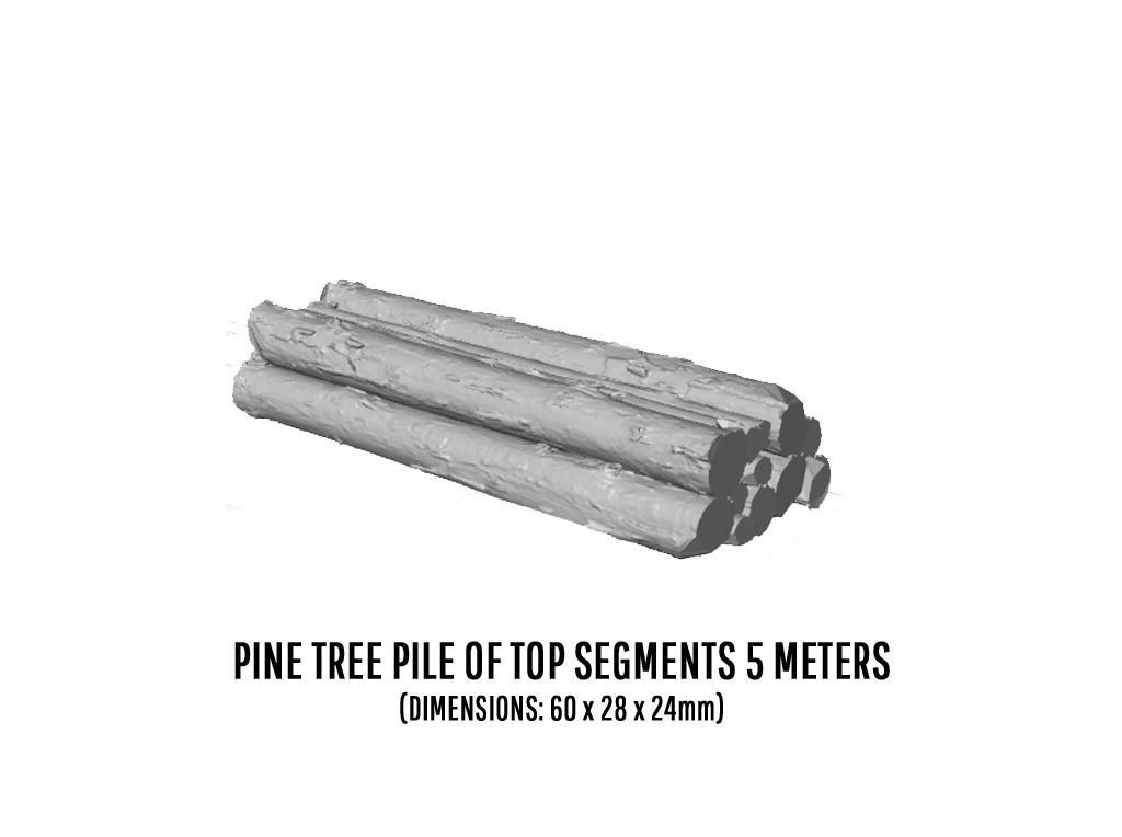 CARGO-0012 Timber cargo set H0-scale 8 items 3D print model_9