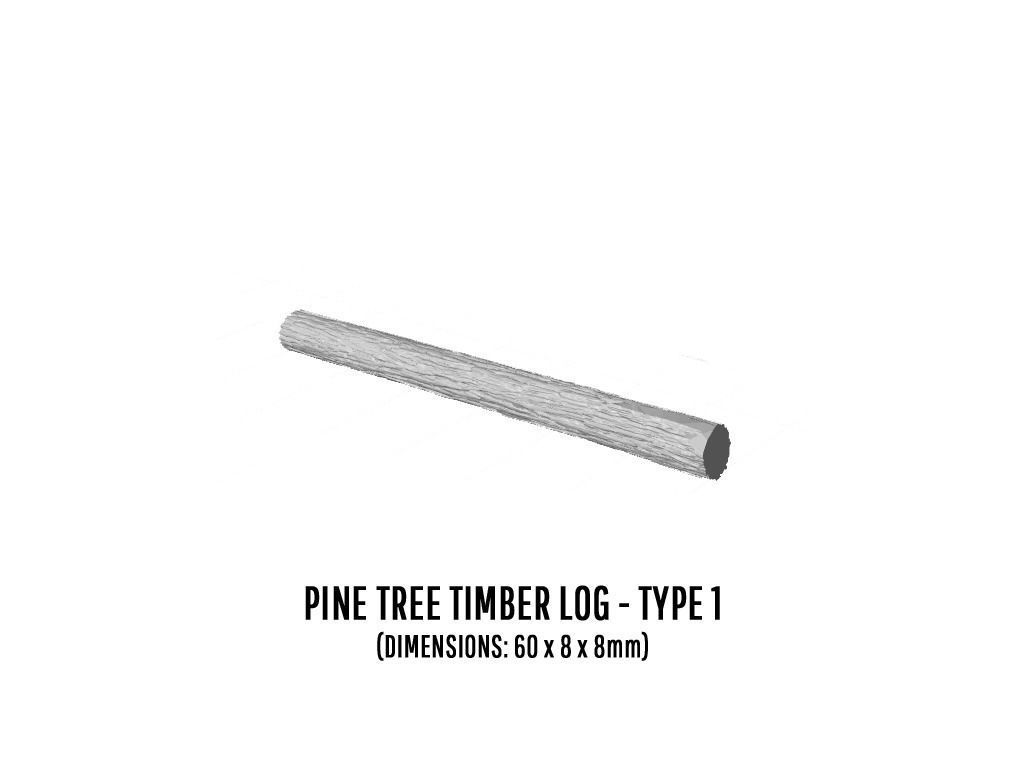 CARGO-0012 Timber cargo set H0-scale 8 items 3D print model_4