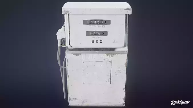 SUBURBS - Gas Pump 16 - LOW POLY AND NANITE Low-poly 3D model SUBURBS - Gas Pump 16 - LOW POLY AND NANITE Low-poly 3D model