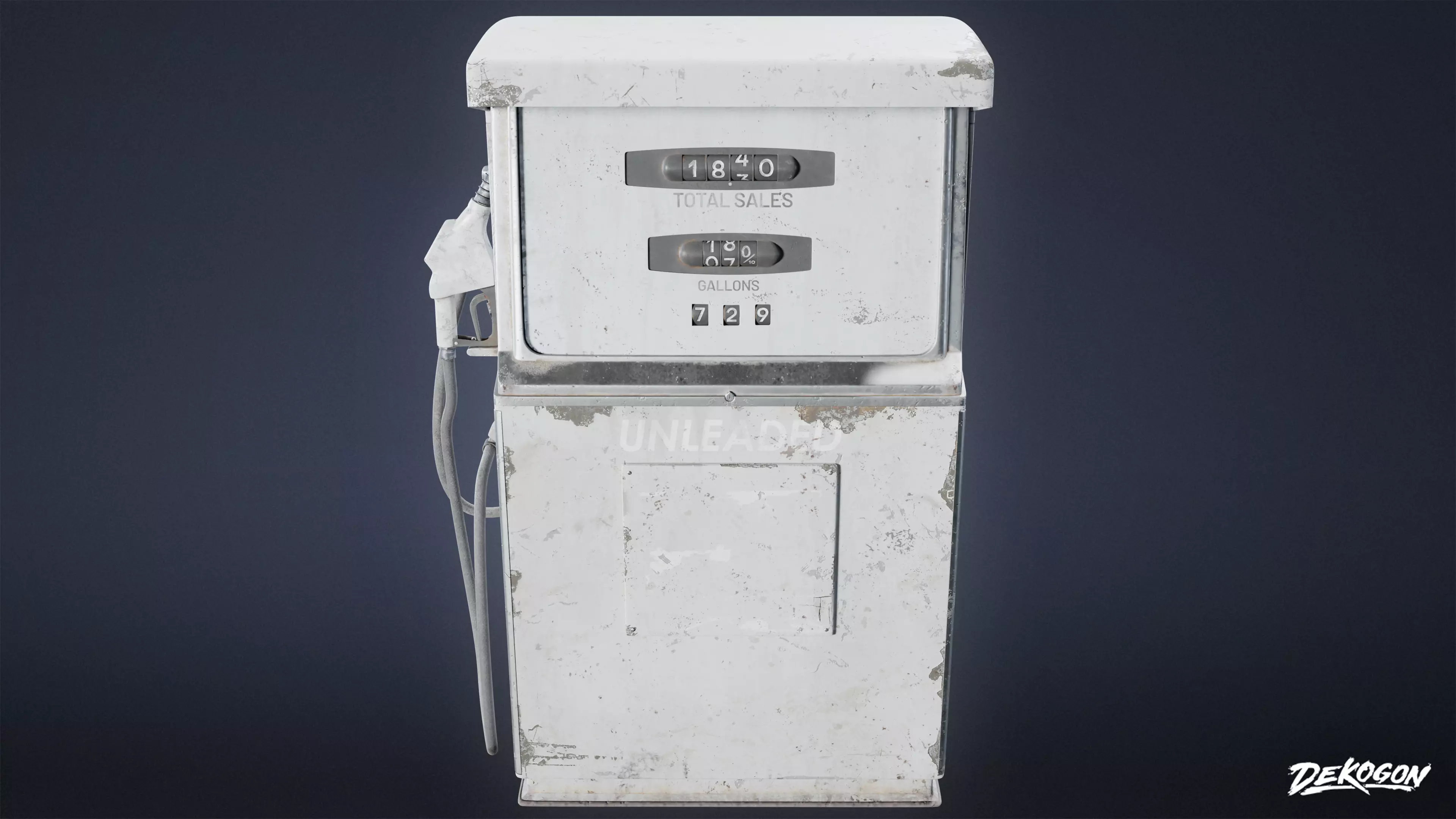 SUBURBS - Gas Pump 16 - LOW POLY AND NANITE Low-poly 3D model_0