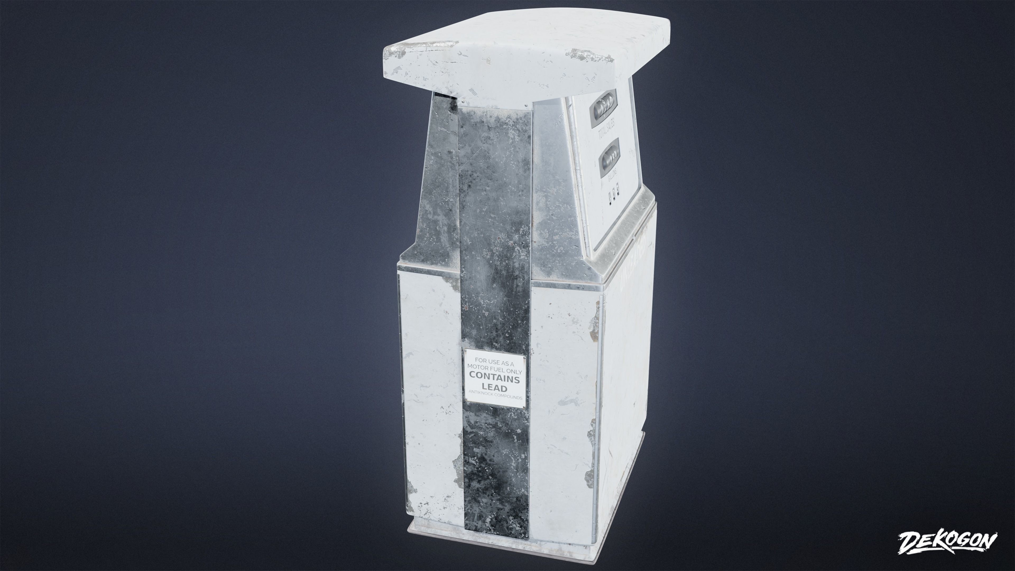 SUBURBS - Gas Pump 16 - LOW POLY AND NANITE Low-poly 3D model_3