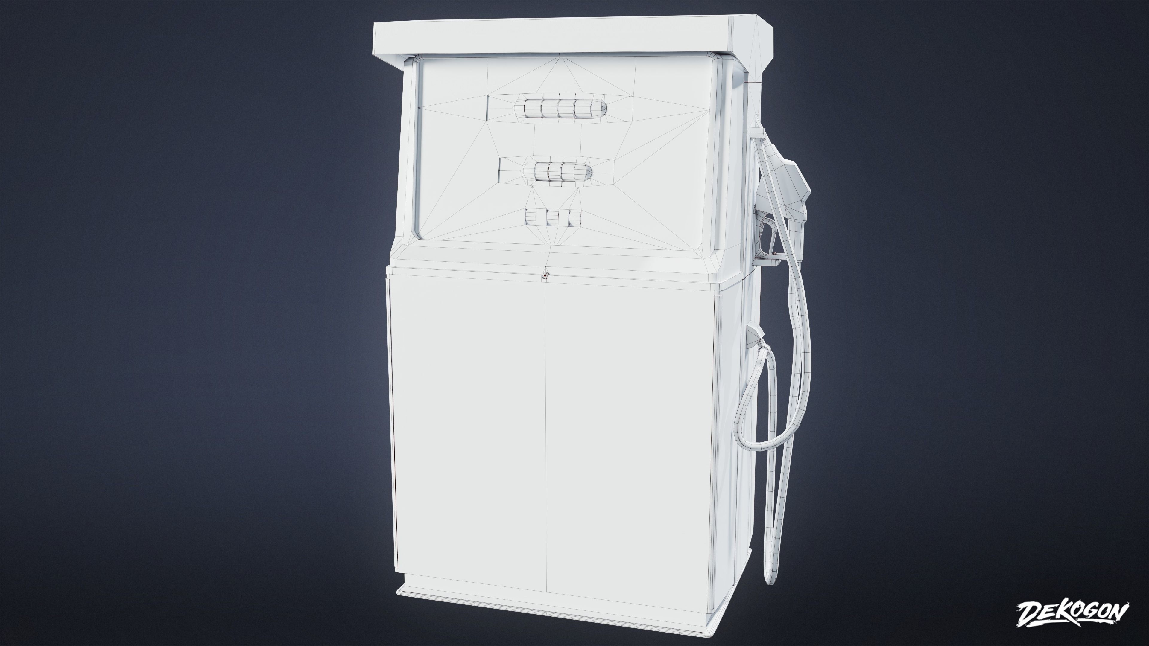 SUBURBS - Gas Pump 16 - LOW POLY AND NANITE Low-poly 3D model_9