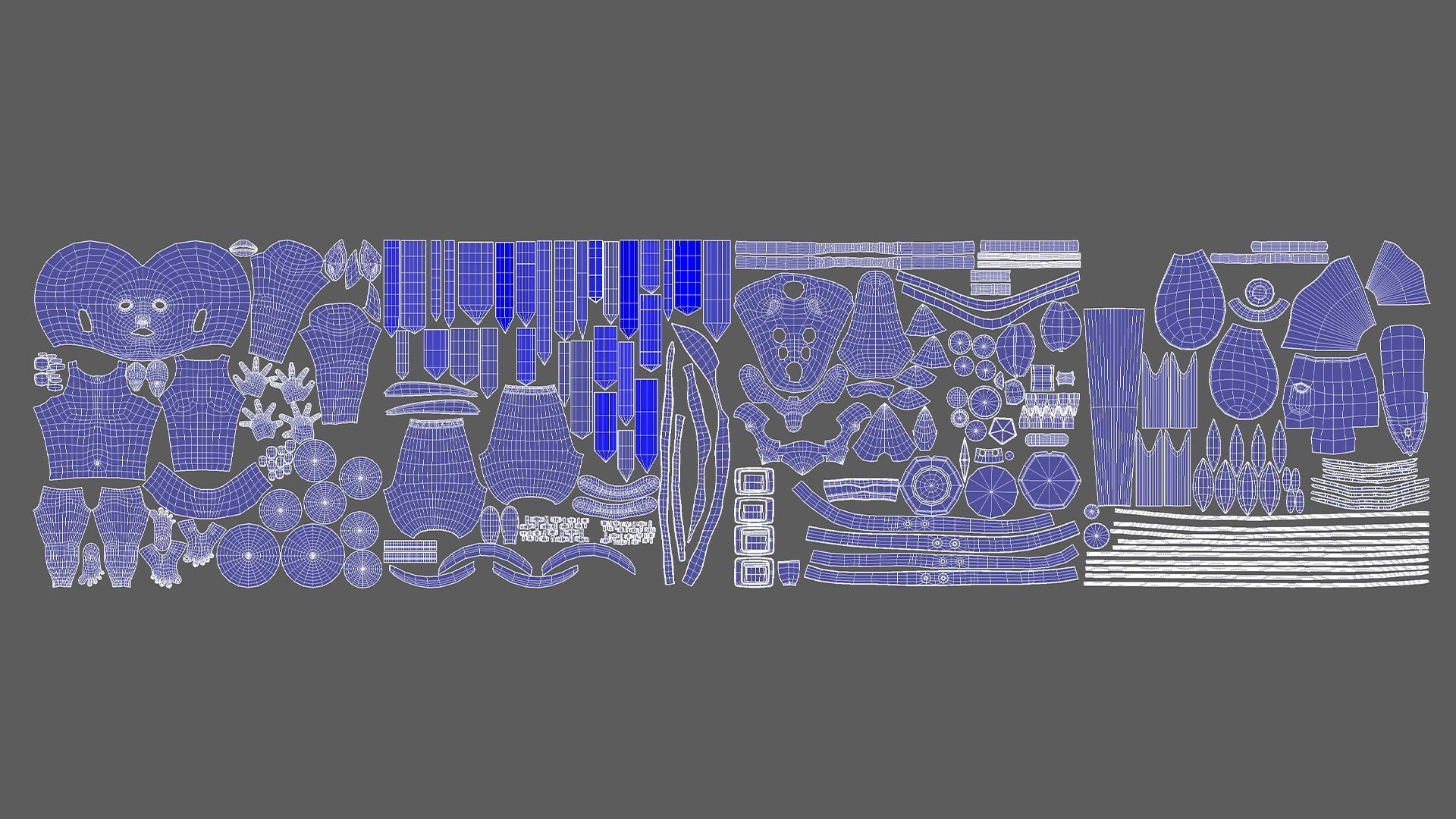 3D Semi-Realistic Ocean Hunter Character With Rig Low-poly 3D model_16