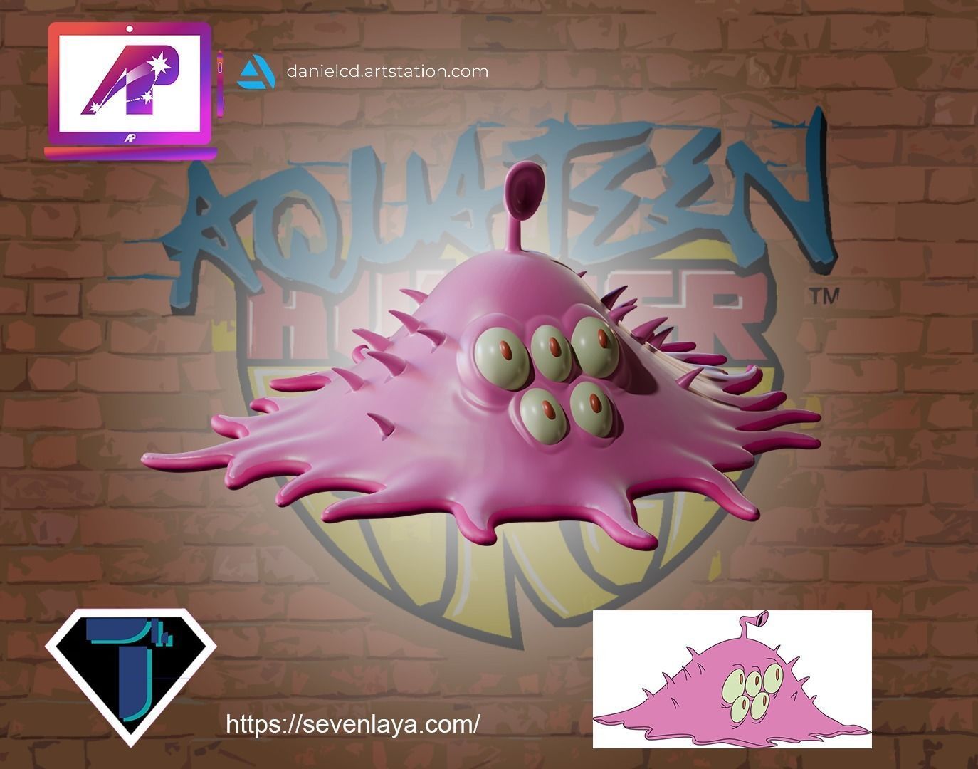 ATHF Travis the Cosmos Chicken Bittle and Robositter 3D print model_3