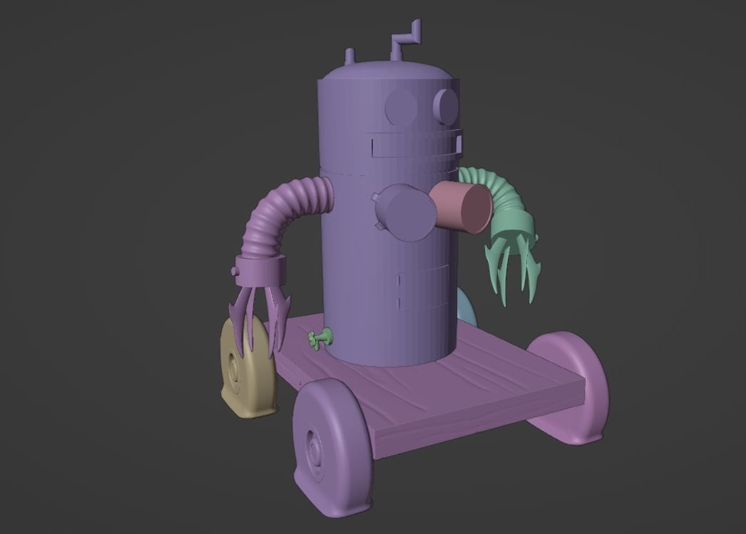 ATHF Travis the Cosmos Chicken Bittle and Robositter 3D print model_10