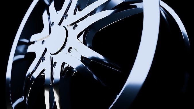 Awesome Rim and Tire 07 Low-poly 3D model 2