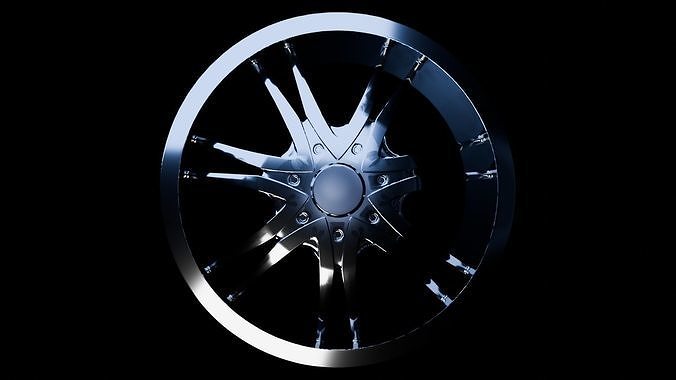 Awesome Rim and Tire 07 Low-poly 3D model 7