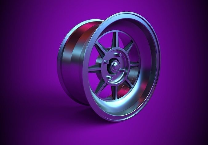 Awesome Rim and Tire 08 Low-poly 3D model 6