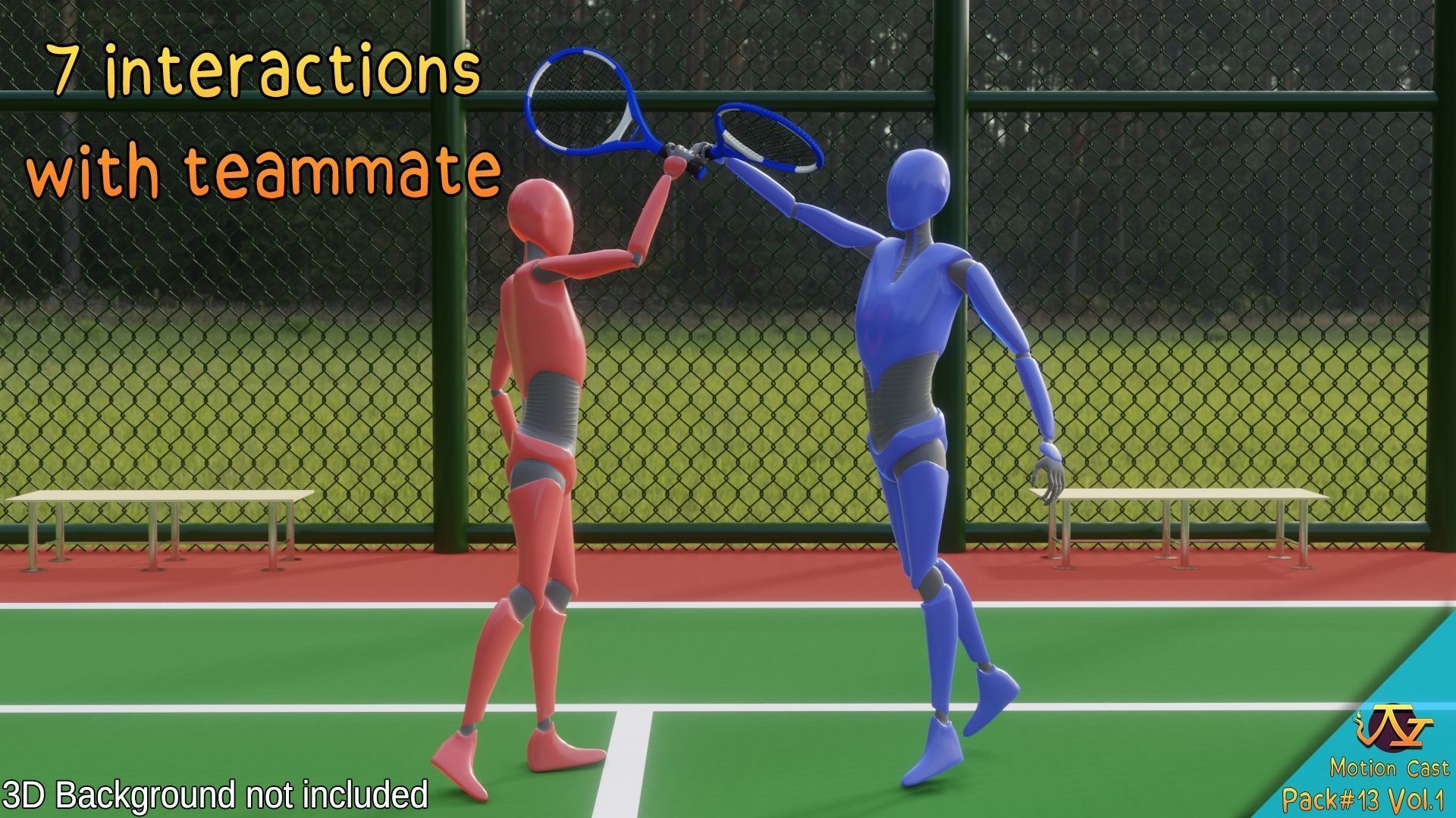 Tennisman animations - Motion Cast13 Vol1 3D model_3