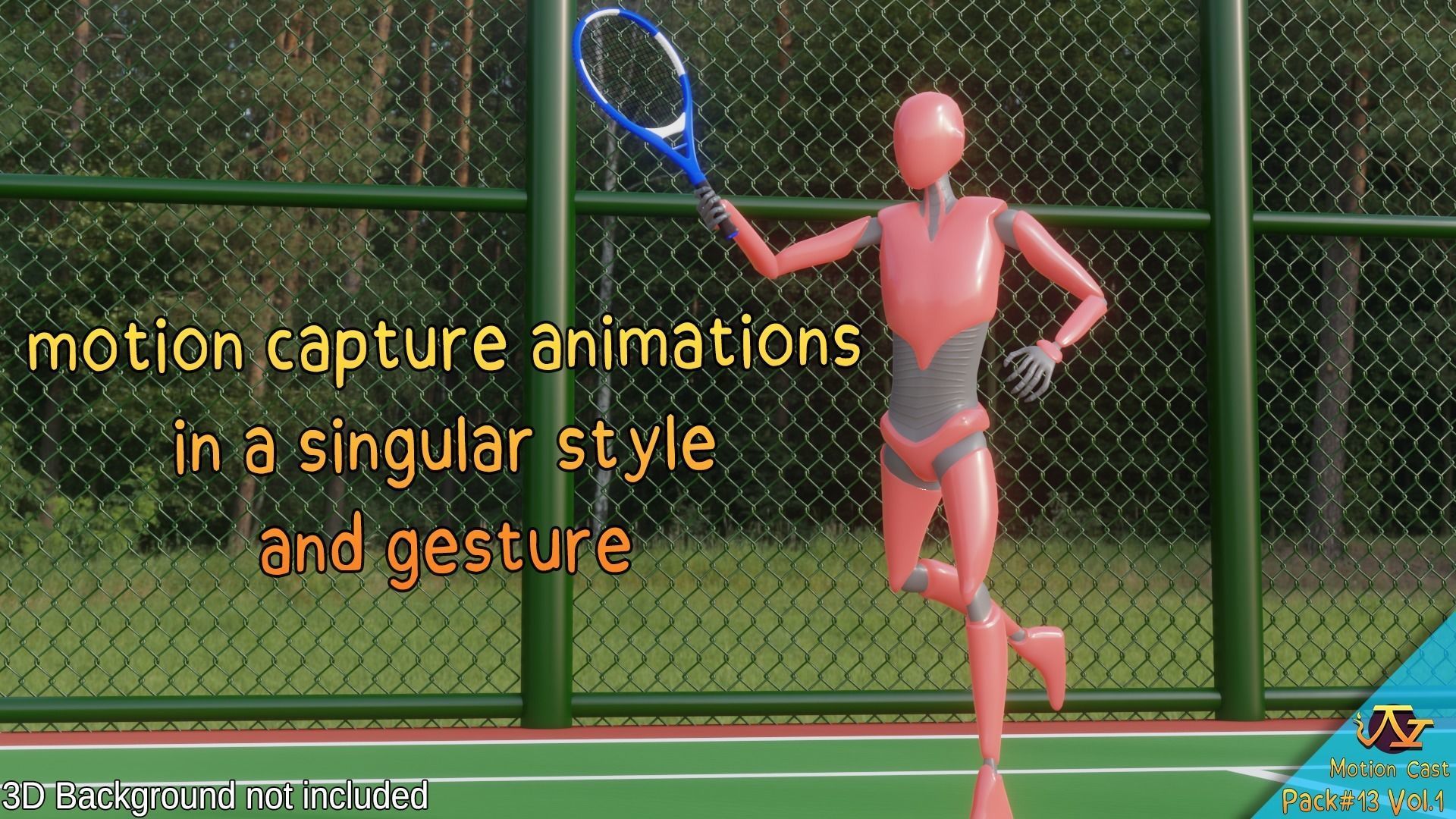 Tennisman animations - Motion Cast13 Vol1 3D model_5
