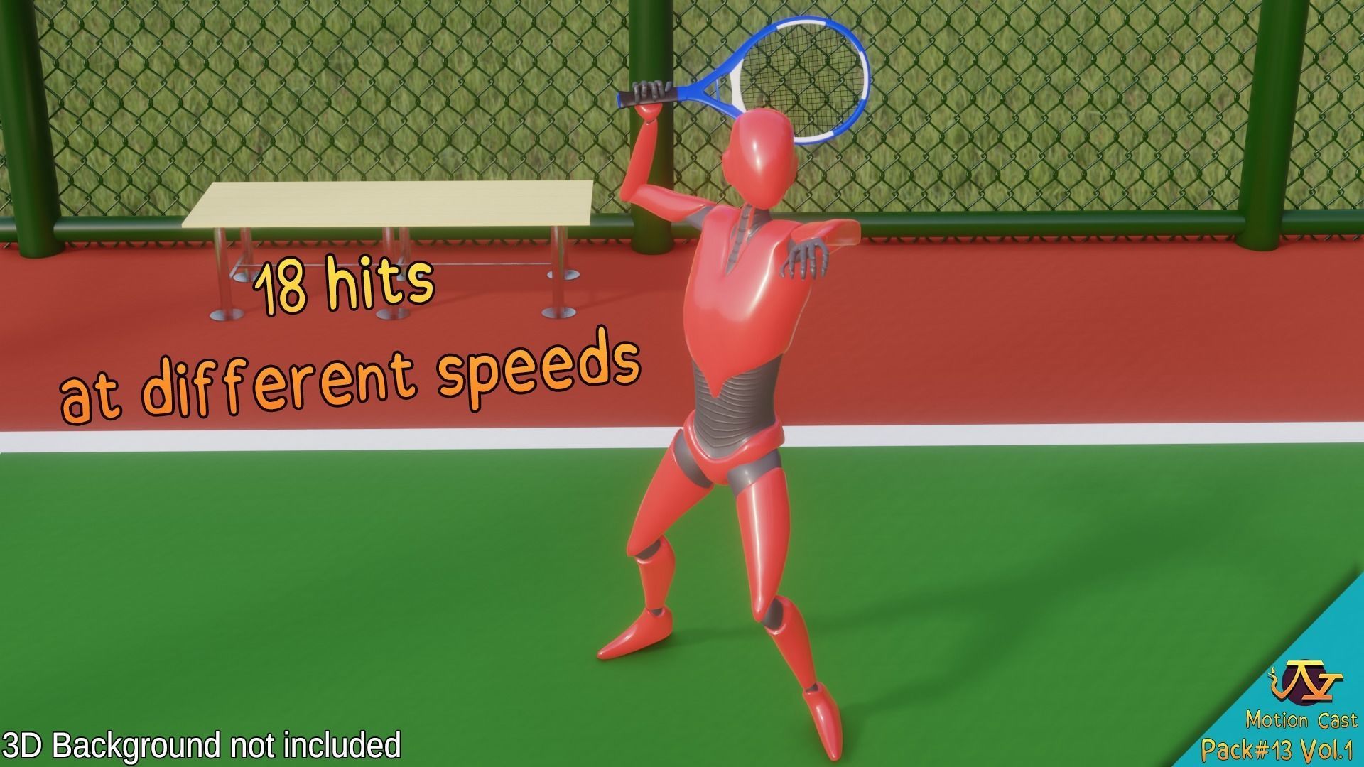 Tennisman animations - Motion Cast13 Vol1 3D model_4