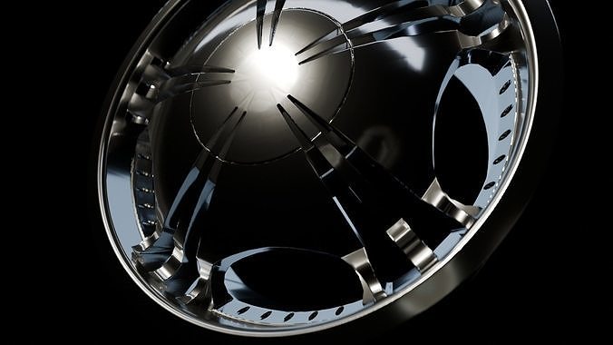 Awesome Rim and Tire 10 Low-poly 3D model 6