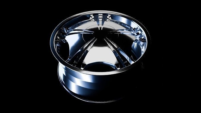 Awesome Rim and Tire 10 Low-poly 3D model 5