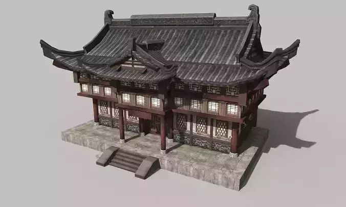 Chinese style wooden attic