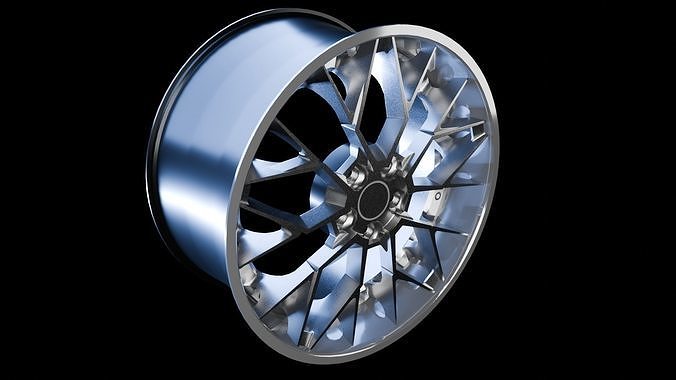 Awesome Rim and Tire 11 Low-poly 3D model 7