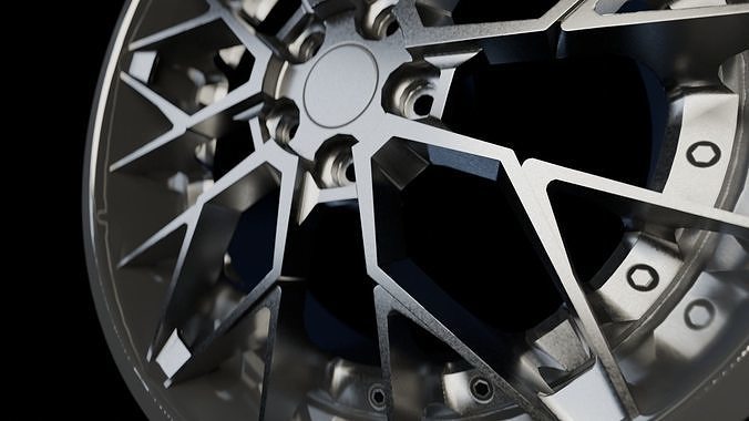 Awesome Rim and Tire 11 Low-poly 3D model 2