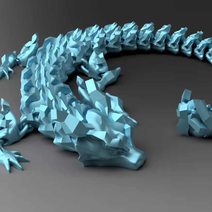 Pyrite Dragon - Articulated Dragon 3D print model