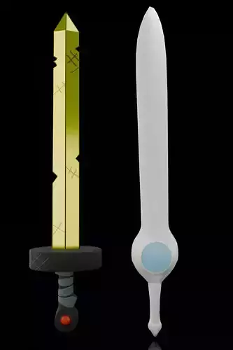 Adventure Time - Finn - Swords Free low-poly 3D model