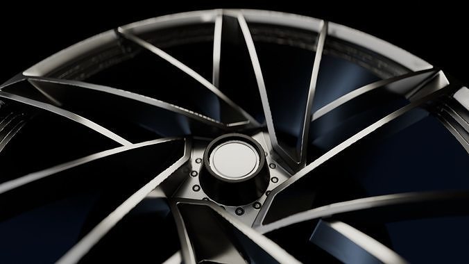 Awesome Rim and Tire 12 Low-poly 3D model 6
