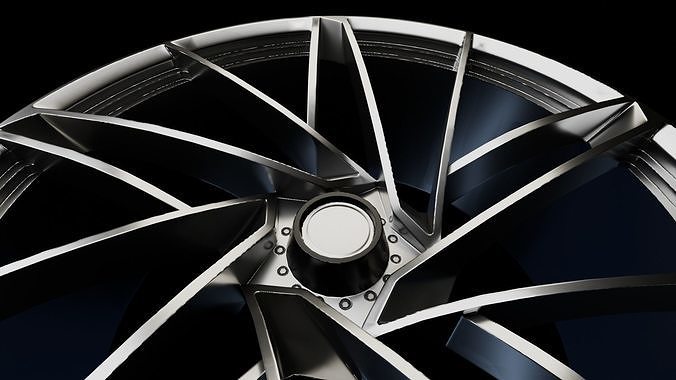 Awesome Rim and Tire 12 Low-poly 3D model 5