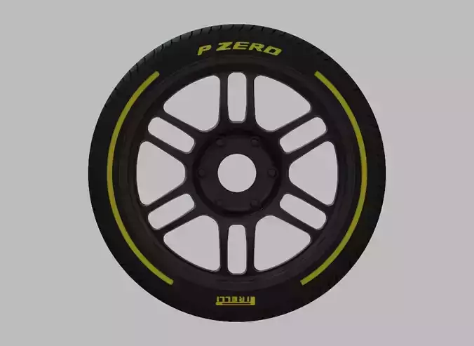 Miniature Enkei RPT1 Rim and Tire - 3D Print - No Textures